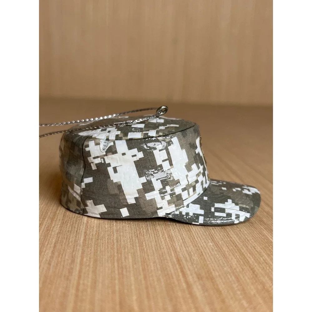 US Army Digital Camo Patrol Cap Miniature Christmas Ornament Star Logo ACU Hat